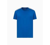 EMPORIO ARMANI Man Logo Tape Rundhals T-Shirt Blau L, Ultramarin, L