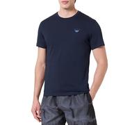 Emporio Armani Man Patch Stickerei Rundhals T-Shirt Blau S, Armani Blu, S