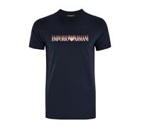 EMPORIO ARMANI Herren Round-Neck T-Shirt, Arm.blu Pr.macrologo, XXL