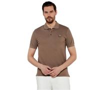 EMPORIO ARMANI Man Satin Label Polo Beachwear Brown XXL, walnuss, XXL