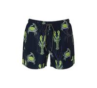 EMPORIO ARMANI Herren Mid Boxer Badehose, Blaue Krabbe, M