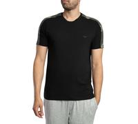 EMPORIO ARMANI Man Textured Logoband S/Sleeve T-Shirt Black L, Schwarz, L