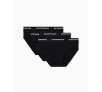 Emporio Armani Herren-Slips Baumwolle Schwarz 4er Pack Größe S