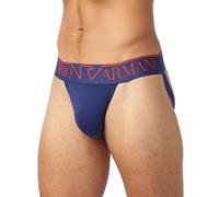 "Emporio Armani Megalogo Stretch Cotton Jockstrap, Blau" L