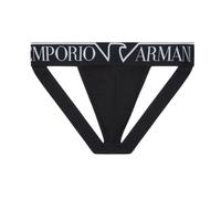 "Emporio Armani Megalogo Stretch Cotton Jockstrap, Schwarz" S