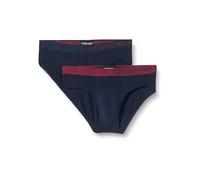 Emporio Armani Men's 2-Pack Soft Touch Bamboo Viscose Brief, Marine/Marine, X-Large