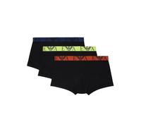Emporio Armani Men's 3-Pack Bold Monogram Trunk, Black/Black/Black, X-Large