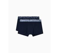 Emporio Armani Men's Allover Shiny Logoband 2-Pack Trunk, Blue, XL, blau, XL