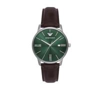 Emporio Armani Uhr AR11672 – Analoge Quarzuhr mit Lederarmband – Herren