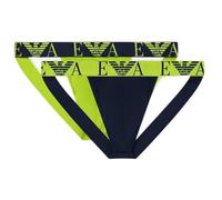 Emporio Armani Jogstrap mit Logo-Stitching im 2er-Pack in Neon Gruen, Größe S