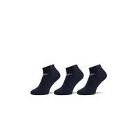 EMPORIO ARMANI Men's Casual Cotton 3-Pack Sneaker Socks, MARINE/MARINE/MARINE, S