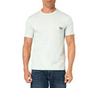 EMPORIO ARMANI Men's Eagle Patch Crew Neck T-Shirt, WATER GREEN, S