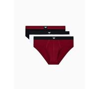 Emporio Armani Men's Essential Logolabel 3-Pack Slip, Black, L, Schwarz, L