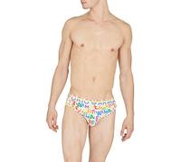 Emporio Armani Men's Rainbow Logo 2-Pack Brief, Ea Rainbow Col/White, Medium