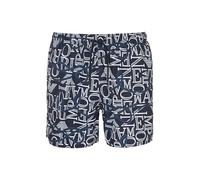 EMPORIO ARMANI Men's Ropes Macro Logo Swim Boxer, NAVY/WHITE ROPES, 52