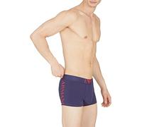 Emporio Armani Men's Shiny Big Logo Trunks, Eclipse, XL