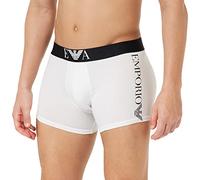 Emporio Armani Men's Shiny Big Logo Trunks, White, S