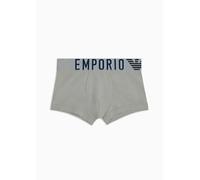 Emporio Armani Herren Stretch Cotton Megalogo Trunks, Stone, XL
