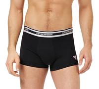 EMPORIO ARMANI Men's Stretch Cotton Shiny Logoband Trunk, BLACK, M