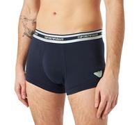 EMPORIO ARMANI Men's Stretch Cotton Shiny Logoband Trunk, MARINE, L