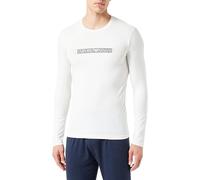 Emporio Armani Men's T-Shirt Logo Label, Cream, X-Large