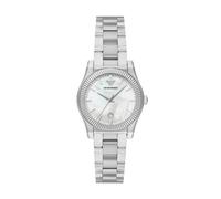 Emporio Armani Damenuhr Edelstahl silber, weiß Damen