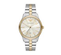 Emporio Armani Montre Pour Homme, Chronographe 3 Sous Cadrans à Quartz et boîtier de 41mm Avec Bracelet en Acier inoxydable ou en Cuir