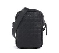 Emporio Armani New Minorca Umhängetasche schwarz, geprägtes Kalbsleder, Herren