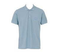 EMPORIO ARMANI Herren Satin Label Polo Beachwear Polohemd, Ashley Blue, Medium
