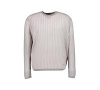 EMPORIO ARMANI Pullover Herren Comfort Fit Rundhals grau gestreift, XXL
