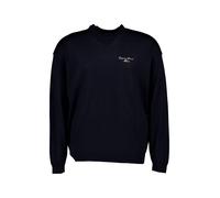 EMPORIO ARMANI Pullover Herren Comfort Fit Rundhals Wolle blau, XL