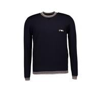 EMPORIO ARMANI Pullover Herren Regular Fit Rundhals Schurwolle schwarz, L