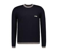 EMPORIO ARMANI Pullover Herren Regular Fit Rundhals Schurwolle schwarz, XL