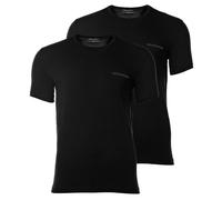 T-Shirt EMPORIO ARMANI "T-Shirt Pure Cotton 2er Pack", Herren, Gr. L, schwarz, Obermaterial: 100% Baumwolle CO., Shirts T-Shirt (73519656-L) schwarz