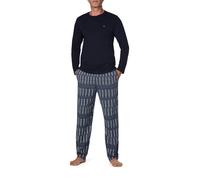 EMPORIO ARMANI Pyjama Herren Jersey-Baumwolle blau gemustert, S