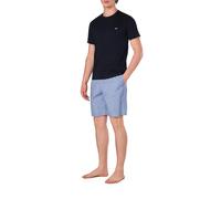 EMPORIO ARMANI Pyjama Herren Rundhals Baumwolle blau gemustert, L