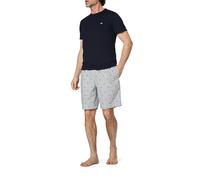 EMPORIO ARMANI Pyjama Herren Rundhals Baumwolle blau gestreift, S