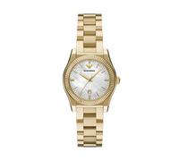 Emporio armani quarz goldfarbenem damen uhr mit perle zifferblatt und edelstahl armband one_size Gold