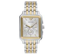Emporio armani quarz goldfarbenem herren uhr mit silberfarbenem zifferblatt und edelstahl armband one_size Gold