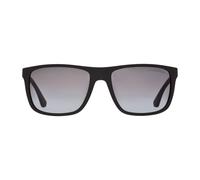 Emporio Armani Rubber Evolution 0EA4033 5229T3 polarisiert Kunststoff Panto Schwarz/Schwarz Sonnenbrille, Sunglasses
