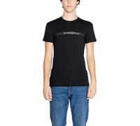 Emporio Armani Rubber Pixel Logo Crew Neck T-Shirt, Schwarz, XL