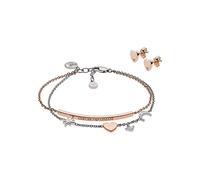 Emporio Armani Set Für Frauen, Größe Stud: 8X7X2mm; Länge Armband: 160mm + 20mm; Größe Bar: 40X3X2mm; Größe Star: 8X8X2mm; Größe Herz: 7X7X2mm; Größe Mond: 7X6X2mm Rose Gold Sterling Silber Set