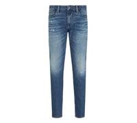Emporio Armani - Slim Fit Denim Jeans With Iconic Eagle Logo - Größe 34 - blau