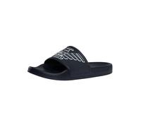 Emporio Armani Herren Embossed Eagle Sliders Blue/White, blau / weiß, 42 EU