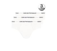 Emporio Armani Herren Slips Core Logoband Baumwolle Weiß 4er Pack Größe S