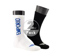 Emporio Armani Kurze Herrensocken, Schwarz/Weiß, Einheitsgröße, Schwarz/Weiß, Einheitsgröße, 2 Stück, schwarz/weiß, One Size