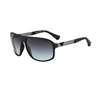 Emporio Armani Rubber Eagle EA4029 50638G Kunststoff Rechteckig Schwarz/Schwarz Sonnenbrille, Sunglasses Schwarz/Schwarz Extra Groß