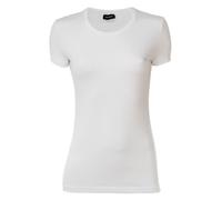 T-Shirt EMPORIO ARMANI "T-Shirt 1er Pack", Damen, Gr. M, weiß, Obermaterial: 95% Baumwolle CO. 5% Elasthan EL., Shirts T-Shirt (95531018-M) weiß