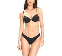 Emporio Armani Swimwear Damen Emporio Armani Women's Logo Lover Sculpture Brief Bikini Set, Schwarz, M EU