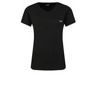 EMPORIO ARMANI Damen T-Shirt - Rundhals, Loungewear, Kurzarm, Stretch Cotton Schwarz S